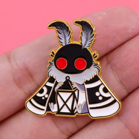 Strange Moth Brooch, Zinc Alloy Durable Badge, Lapel Pins, Punk Party Fashion Accessory, Halloween Gift for Family Friends, Animal Print Design, Exquisite Brooch, Brooch Pin Clip