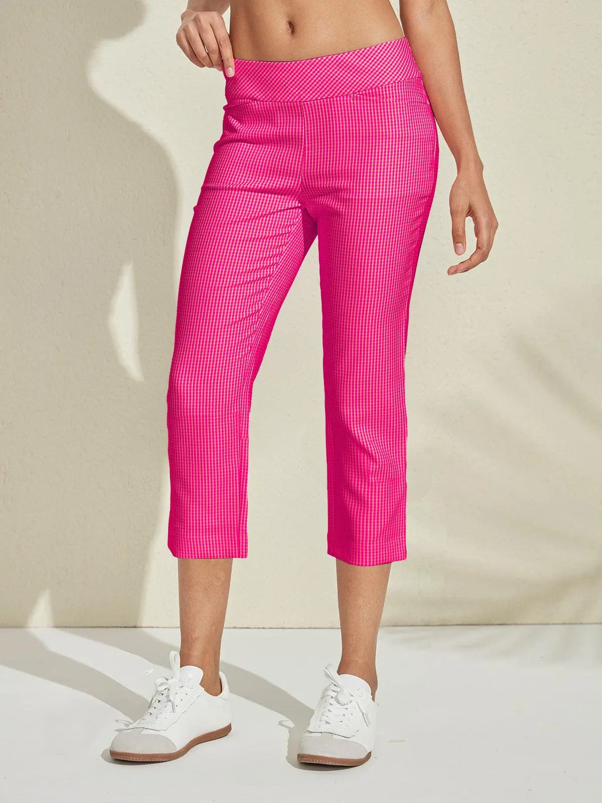 Acegolfs Women's Golf Capri Loose Fit  22inch Stretch Ankle Pants Pinky Trousers Ladies Golf Attire Clothes Outfits Wear Apparel 15072794