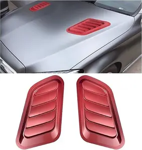 2PCS Universal Hood Air Vents for Car Hood Scoop, Bonnet Vent Hood Air Intake Trim Cover (Black)