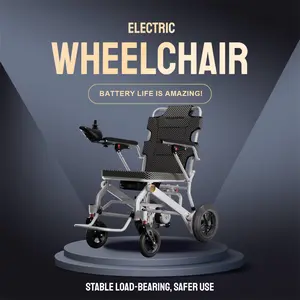 【 Featured TikTok Products】HMN 48lbs Ultralight Foldable Electric Wheelchair for Adults | 300lbs Capacity, 500W Motor & Detachable Battery | Aluminum Frame, All-Terrain Wheels & Safety Features | Spring Glow Up