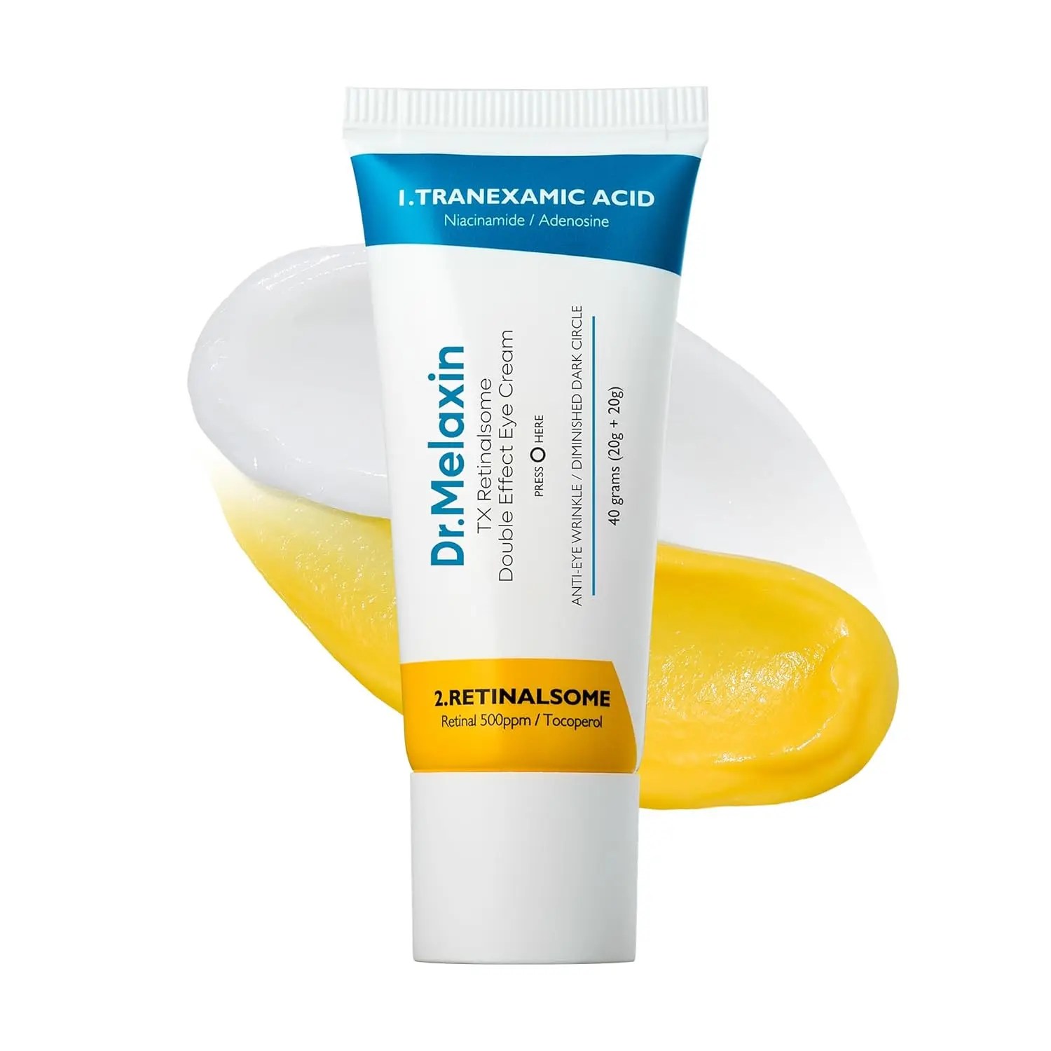 [Dr.Melaxin] TX Retinalsome Double Effect Eye Cream 40g – Dual-action eye cream that brightens dark circles and smooths wrinkles | Dark circle Repairing with Adenosine Niacinamide