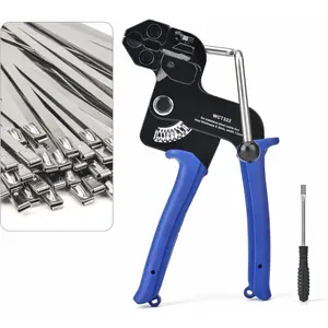 IWISS WCT322 Stainless Steel  Tie  Kit for Fastening and  up to 12mm Width Metal Zip Ties, c/w 100 count Stainless Steel  Zip Ties, Zip Tie