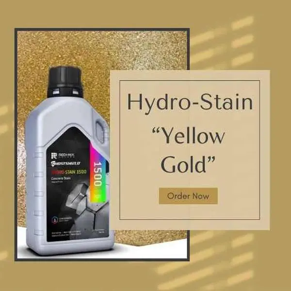 Hydro-Stain "Yellow Gold" Concrete Stain  - Safe for Indoor & Outdoor Use - Non-Reactive & UV Resistant