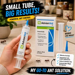 Advion Gel Ant Bait Killer, 0.05% Indoxacarb Formulation, 1x30g Tube, 1 Plunger, 1 Tip, Indoor-Outdoor Most Major Ant Species Control (Home Pest Control Supplies)