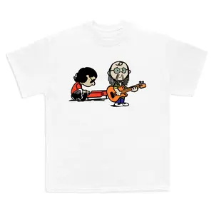 Steely Dan Cartoon T-Shirt , Funny Walter Becker & Donald Fagen Graphic Tee for Music Lovers & Band Fans , Unisex 100% Cotton Tee