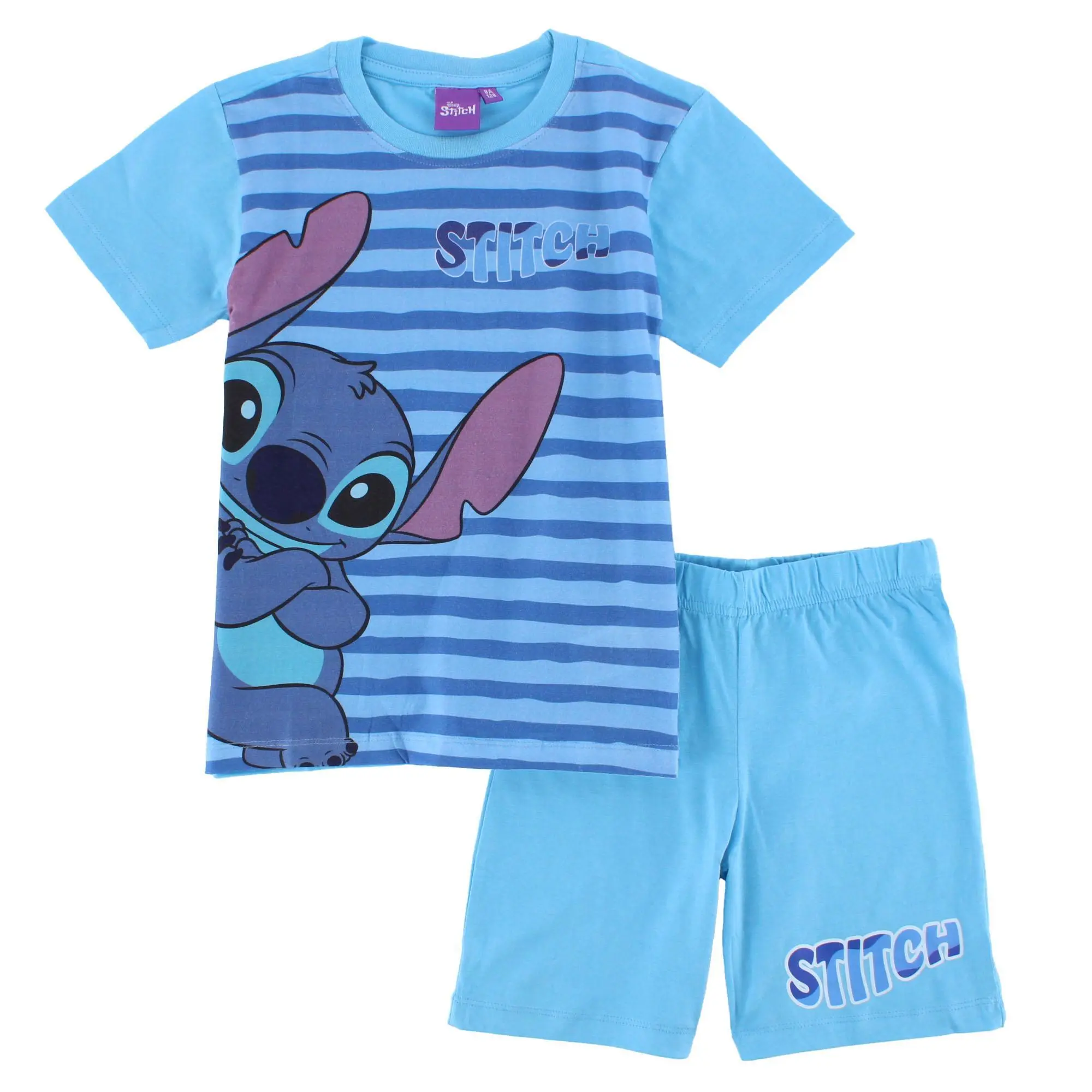 Textiel Trade Toddler Boys Stitch Short Pajama Set, Long Leg Pajama Sets, Cartoon Print Sleepwear, Crewneck Sleepwear, Graphic, Breathable Cotton
