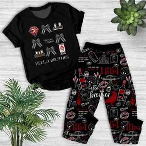 Supernatural pajamas set, cozy Winchester Brothers inspired sleepwear for fans