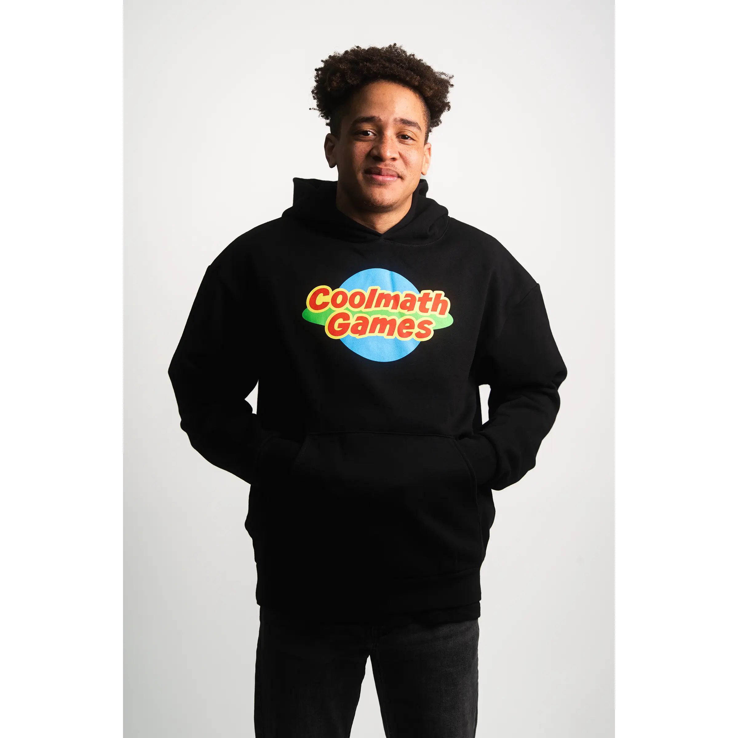 Men's Coolmath Games Logos Pullover Hoodie - Long Sleeve Cotton Sweatshirt, Casual Wear Top with Smooth Fabric