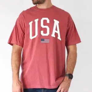 Comfort Colors USA Flag T-Shirt, perfect for celebrating the 4th of July and Memorial Day with patriotic pride, classic style, and all-American spirit.