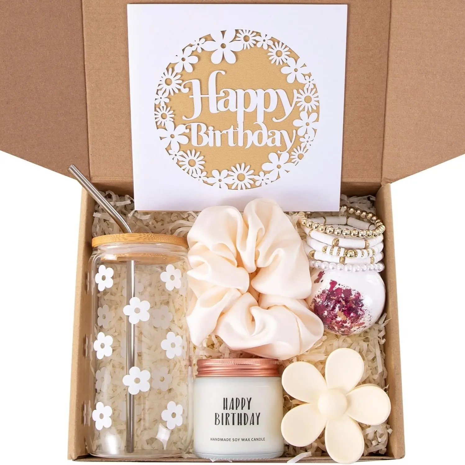 Birthday Gift Aromatherapy Set, Water Cup Bath Salt Ball Candle Bracelet, Creative Holiday Gifts, Valentine's Day Mother's Day Teacher's Day Box Set, Cozy Gift Box