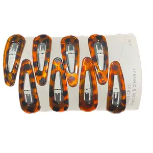 Snap Clips Cute Hairstyle 8pcs Tortoiseshell Design Hair Accessories for Stylish Looks