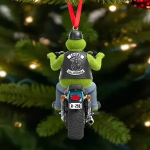 Personalized Biker Christmas Ornament, Custom Motorcycle Rider Gift, Trending Holiday Keepsake