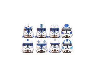 8PCS/Set 1.8" Battle Soldiers with Weapons Set Action Figures Miniature Figurines Building Blocks Toys(Blue-126)