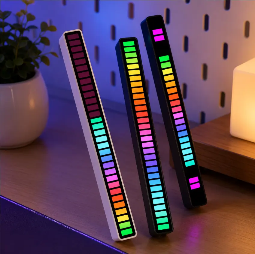 USB Powered RGB LED Light ] Gaming Lights Voice Control Sound Reactive LED Strip Music Sync Room Decor TV Backlight Desk Setup Mood Lighting Bedroom Decor Gaming Accessories Viral Finds Must Have Home Office Streaming Setup