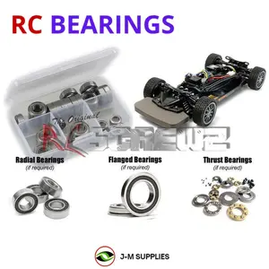 RCScrewZ Rubber Shielded Bearing Kit tam169r for Tamiya TT-02 1/10 Electric 4WD On-Road Touring Car RTR (#57984) | RCX