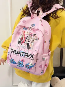 Kpop Demon Hunters Gradient Backpack, Dreamy, Large Capacity Multi-Layer School Bag, Outdoor Adventure Hiking Pack