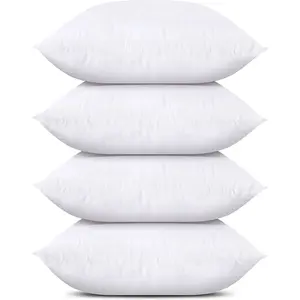 Utopia Bedding Throw Pillows (Set of 4, White), 18 X 18 Inches Pillows for Sofa, Bed and Couch Decorative Stuffer Pillows Utopia Bedding