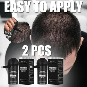 Adglamful Hair Thickening Fiber Powder Integrated Set 2-Count Natural Root Concealer Cream Long-lasting Hair Styling Suitable for Both Men and Women Hair care Hair styling powder, dry hair spray, puffy powder