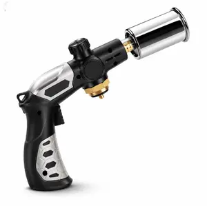 High-Powered Outdoor Flame Torch Gun, Adjustable Weather-Resistant Fire Starter for BBQ, Camping – Fast Charcoal & Campfire Ignition Tool, Sports Stove Accessory (2-Story Tent Sam)