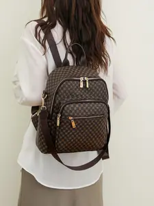 Classic Women's Shoulder Bag, Multi-Layer Pocket Design, Lightweight & Practical, Fashionable Casual Daily Use