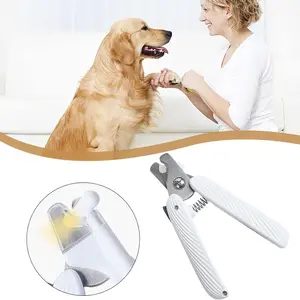 LED Pet Nail Clipper and Nail File With Ergonomic Non-slip Handle - Precise Cat & Dog Nail Trimmer For Safe,Better for Pet with White Nail, Easy Grooming - Essential Pet Care Supply