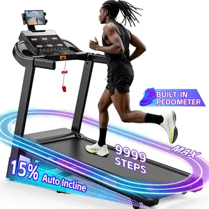 Smart Folding Treadmill with Auto Incline, 4.0HP Running Jogging Treadmill for Home, Shock Absorption, Bluetooth Speaker, Extra Large LED Display Screen, trotadora electrica para la casa