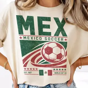 Vintage 90s MexiCO Football Unisex TShirt, Retro 90s Football Team Graphic Tee
