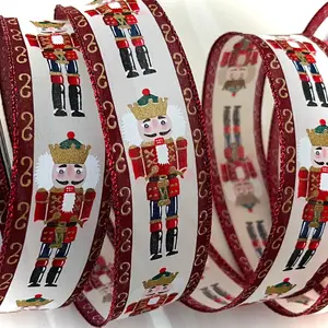 1.5” Nutcracker Wired Ribbon 3 Yards