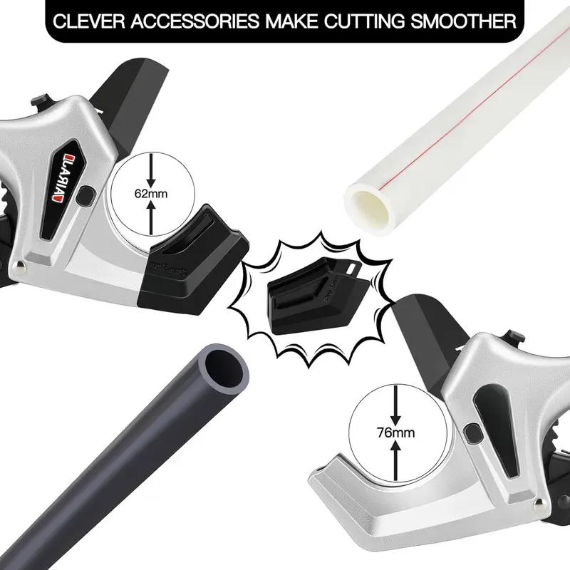 Heavy Duty Ratchet PVC Pipe Cutter – Cuts Up to 3" – One-Click Blade Replacement – Sharp Shears for PVC, PEX, Plastic Pipes – Clean, Effortless Cuts – Extra Spare Blade Included