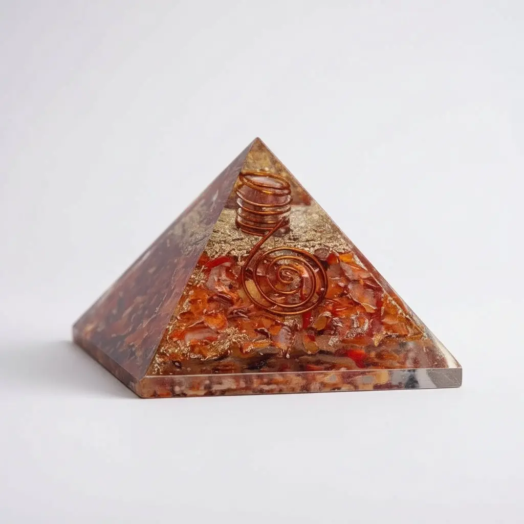 Carnelian Orgonite Pyramid