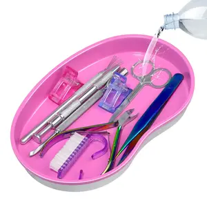 1PC Stainless Steel Nail Tool Storage Tray Jewelry Dish for Makeup Supplies Organizer for Salon and Bathroom Use Sleek Design for Enhanced Organization Cosmetic Storage