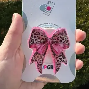 Bow Pop Socket, Valentine Gift, Cell Phone Stand, Expanding Magnetic Phone Grip Holder, Gift For Her mount