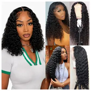 [Combo sale 22"&22"&22"] Deep Wave Lace Front Wigs Human Hair Pre Plucked 13x4 HD Lace Front Wigs Human Hair 180% Density 13x4 Deep Wave Lace Frontal Wigs Human Hair for Women