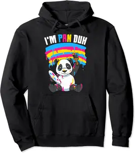 I'm Pan Duh Panda Pansexual Pride Rainbow LGBT Pullover Hoodie - Anabelleh Shop 51B08L7RYPRJ