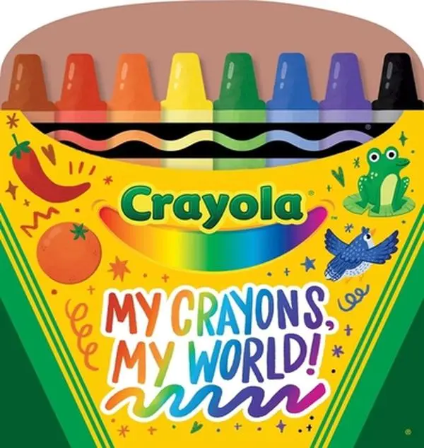 USED Book - Crayola: My Crayons, My World! (a Crayola Crayon Shaped Novelty Board Book for Toddlers) by Buzzpop (Board book) - english