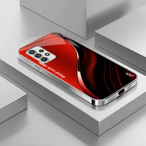 Suitable for [Galaxy A52 5g] High-end simple silk electroplated metal glass mobile phone case, affordable, fully shockproof, drop-proof, wear-resistant-888