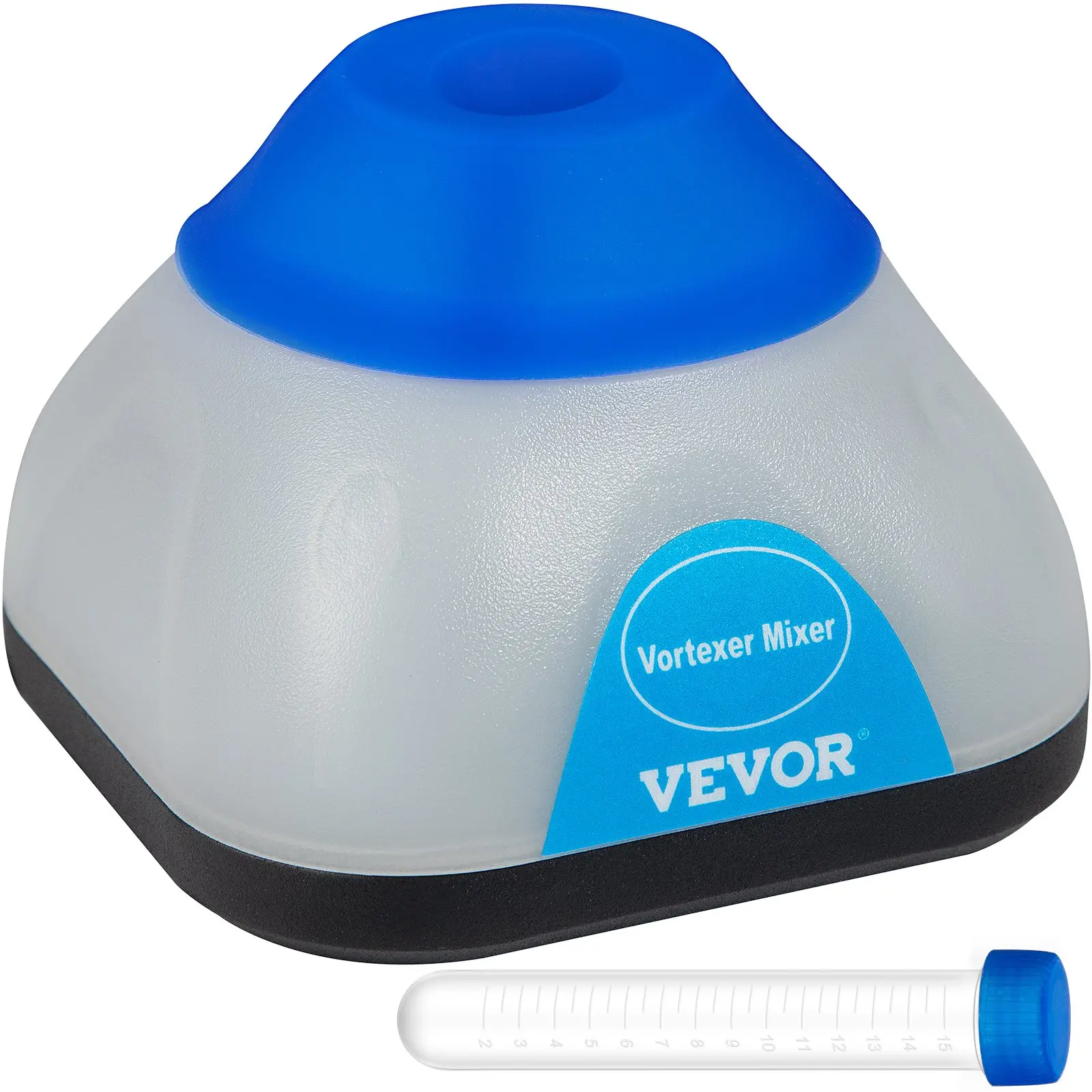 VEVOR KW-3000-1T Mini Vortex Mixer - Brushless Motor Vortex Shaker, 3000rpm, 6mm Orbital Diameter, 1-Touch Start, 50ml Mixing Capacity, 1.1 lbs, PC+Silicone Build, 4 Non-Slip Foot Pads, CE FCC ROHS Approved, for Test Tubes, Artists Studios