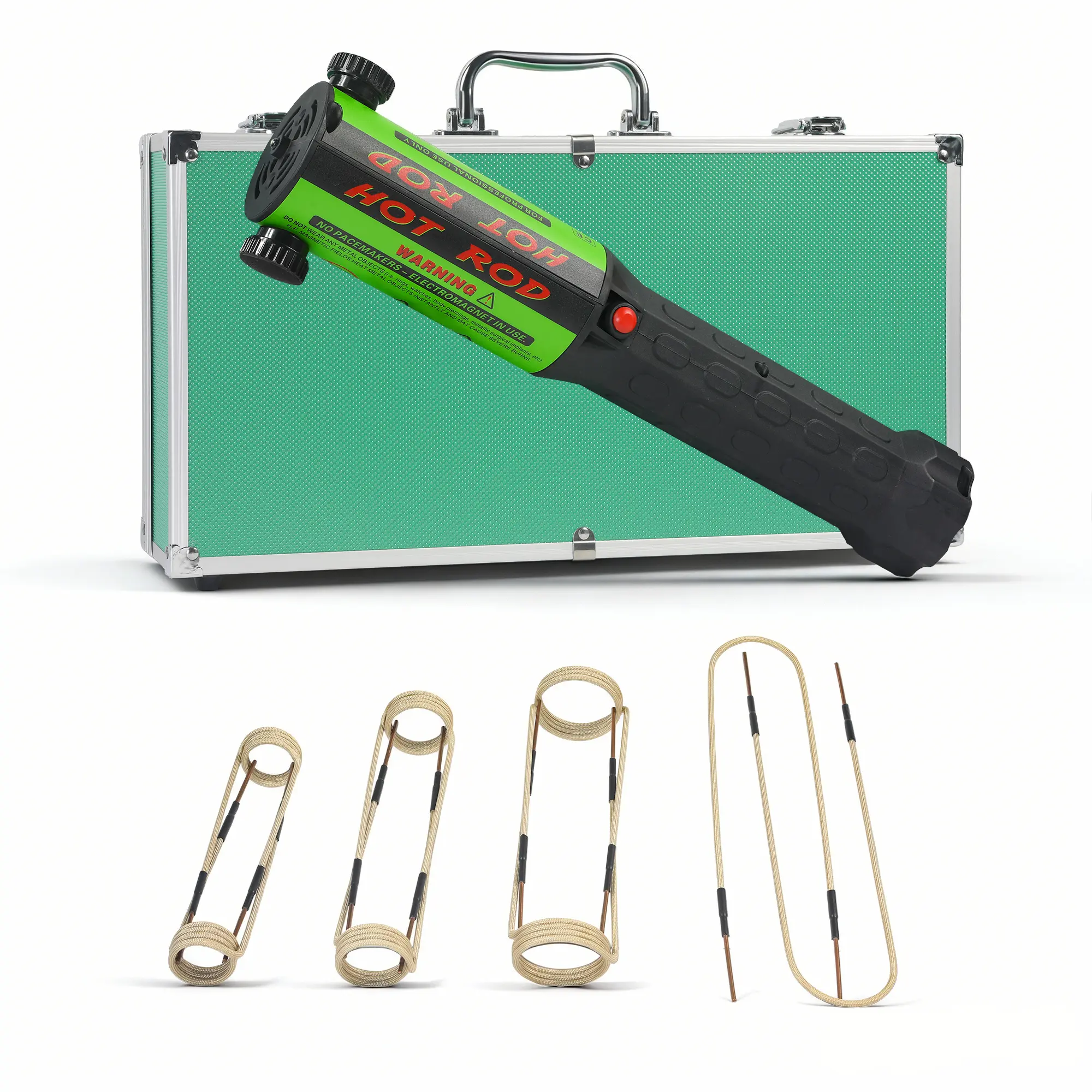 SOLARY Green Induction Heater Kit - 1200W/1100W Power Rusty Bolt Remover, Including Coils, Green Aluminum Case summerwins