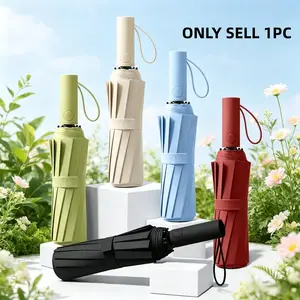 Fully Automatic 12 Bones Umbrella, Enlarged Sunshade, Rain and Sun Dual-Use, Business Folding Umbrella, 1pc, Portable and Durable Design