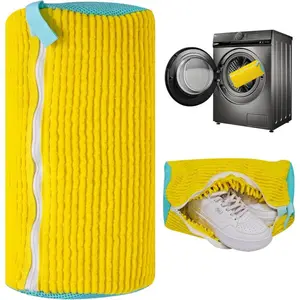 Upgraded Reusable Shoe Laundry Bag, Safe for Large Washing Machines & Dryers, Durable Non-Woven Fabric, Zipper Closure, Deep Cleaning Design, Fits All Shoe Sizes, Shoes Washing Bag