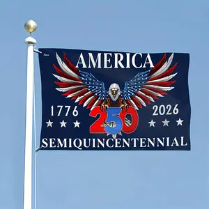 Double-sided Heavy Duty 250th Anniversary American Flag |   All-Weather Outdoor US Flag, Fade Resistant & Double Stitched, Perfect for Home Porch or Patriotic Events