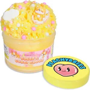 Peachybbies Sleepy Corgi Cloud, Made in USA Premium Slime Scented Slime, 7 oz.