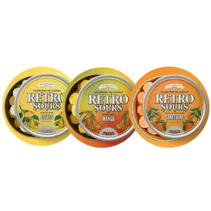 Retro Sours – Citrus, Tangerine & More - Classic Hard Candy in Bold Fruity Flavors – 1 Pack, 8 Pack, 3-Flavor, or 7-Flavor Variety