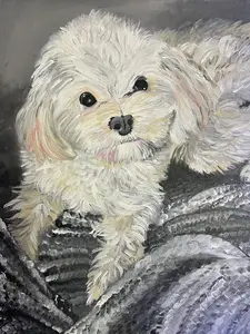 "G Pup" Acrylic Painting - dog can be personalized