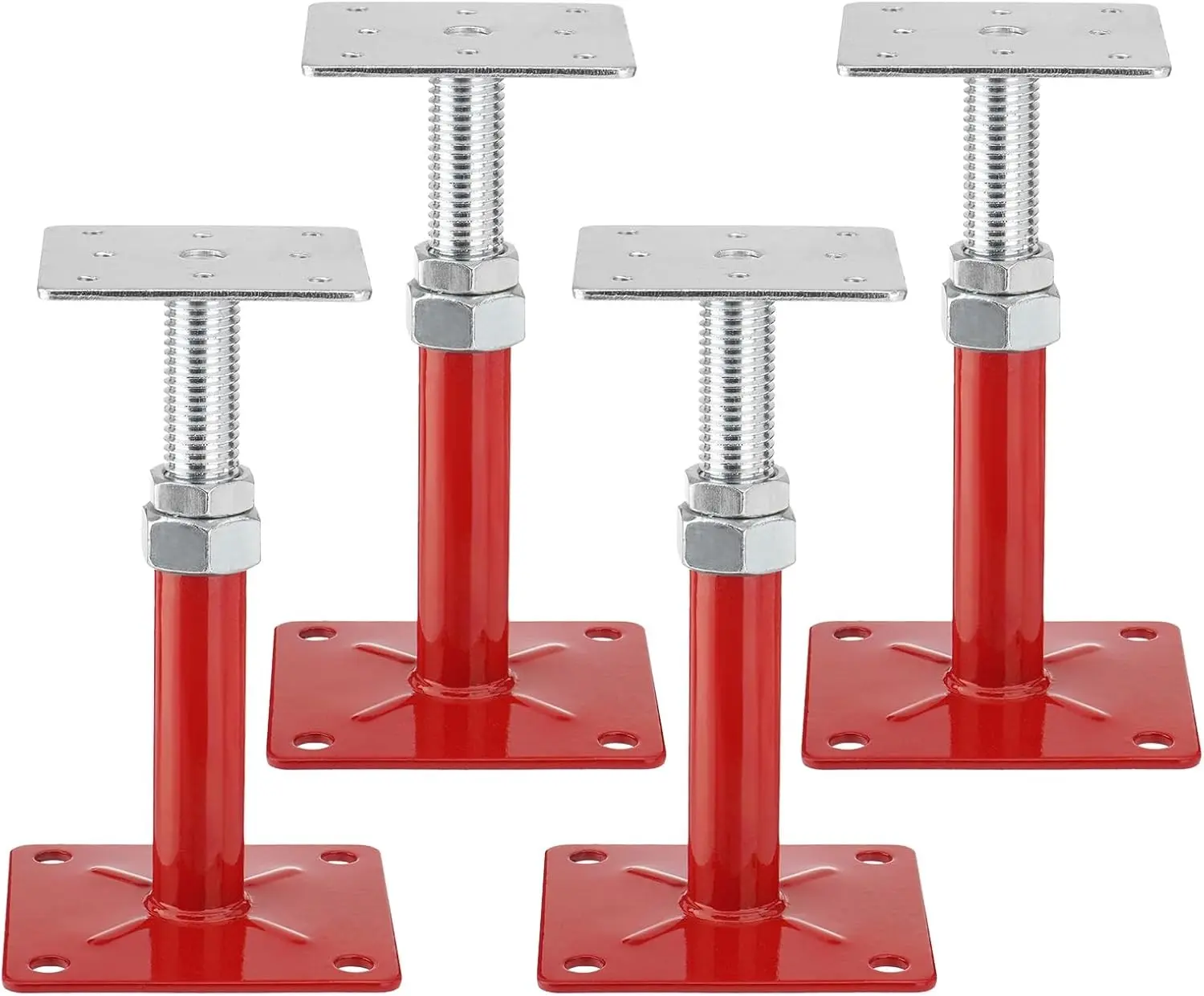 5-8" House Floor Jacks Adjustable Screw Jacks Post, Foundation Jacks for Leveling The Basement Floor, Load Capacity 5000lbs, 4PCS