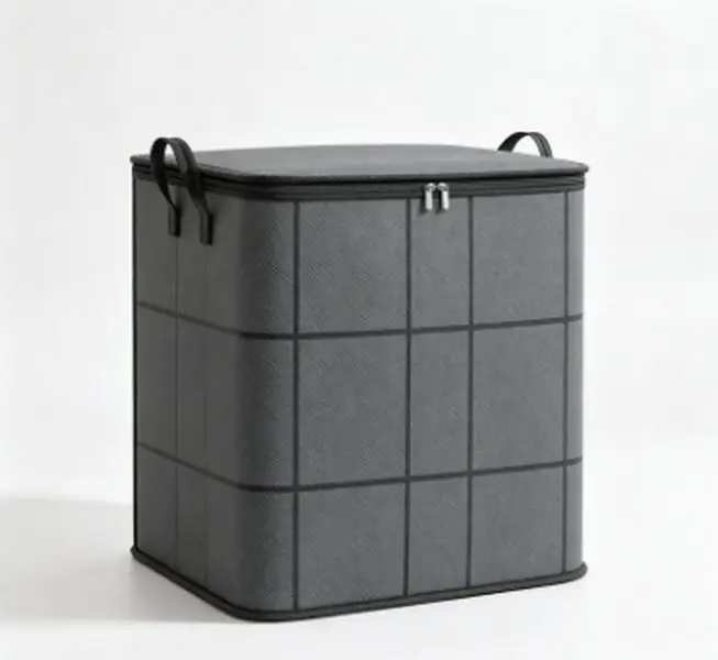 High-Capacity Fabric Organizer Bag with Reliable Zipper, Spacious Household Carryall for Bedding, Linens and Apparel, Ideal for Closet Storage and Moving Preparation