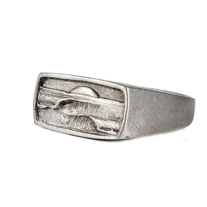 The Dawn Patrol Ring by Strickly Boarding and Joe Paradise Handcrafted Lead-Free Pewter Custom Surf Jewelry Perfect Gift for Surfers