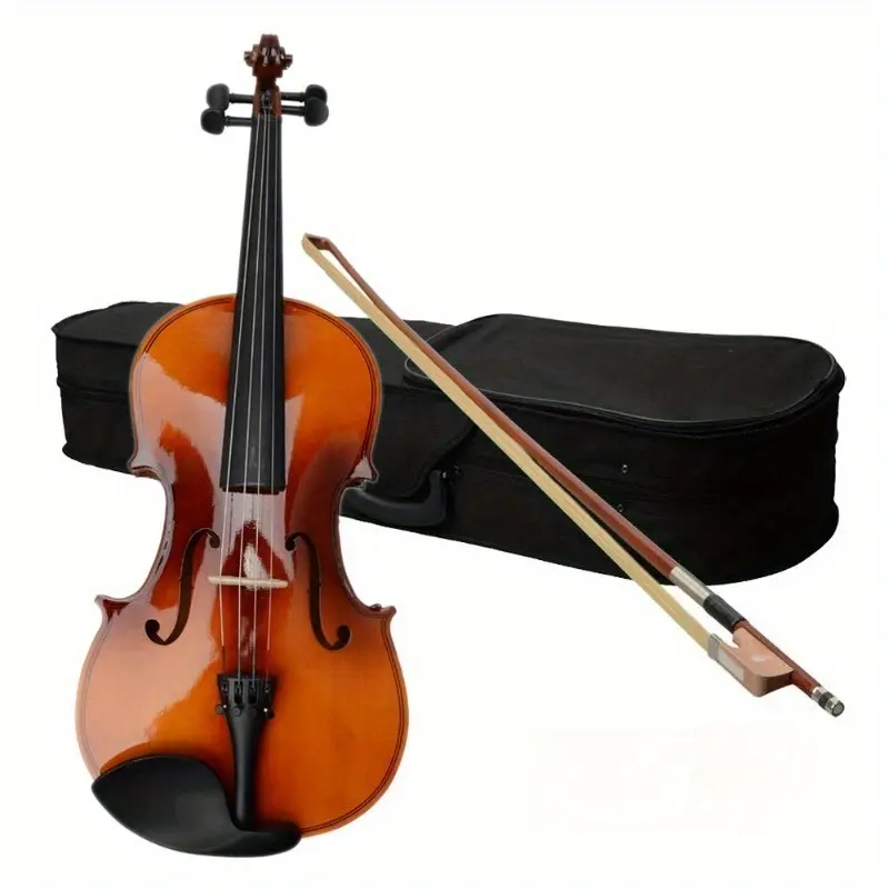 16" Natural Basswood Acoustic Viola for Adults - Violins Instrument Set with Brown Finish, Aluminium Alloy Bow, Hard Case, 59.97Oz/1700G Weight