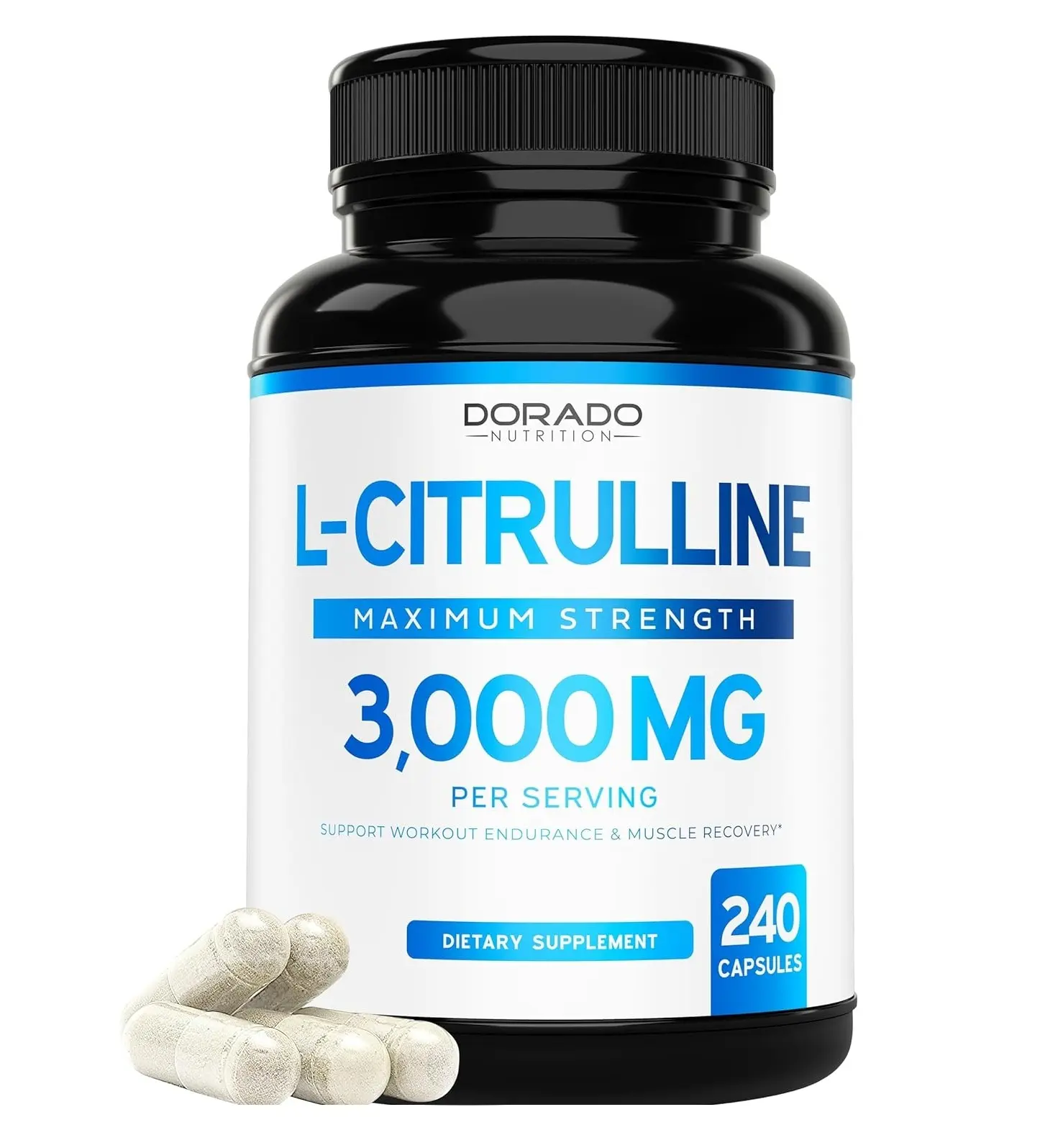 L Citrulline 3000mg Supplement (240 Capsules) - Fitness L Citrulline 3000mg Supplement (240 Capsules) - Fitness