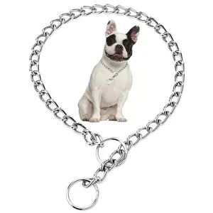 Chain Collar For Dog Metal Slip Link Martingale Heavy Duty Male Female Puppy Collars Xxs Xs Small Medium Large Big Breed